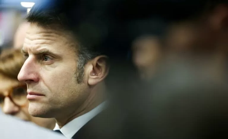 El presidente de Francia, Emmanuel Macron, inaugura el Salón de la Agricultura, en París, el 22 de febrero de 2025 (Alain Jocard) (Alain Jocard/POOL/AFP)