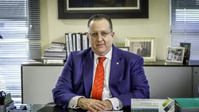 Magín J. Díaz, nuevo ministro de Hacienda, durante su juramentación oficial en el Palacio Nacional