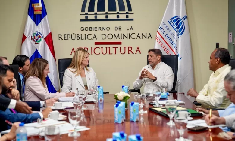 El ministro Limber Cruz junto a Michelle Bekkering durante reunión oficial en Santo Domingo