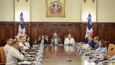 Presidente Luis Abinader y vicepresidenta Raquel Peña presidiendo el Consejo de Ministros en el Palacio Nacional.